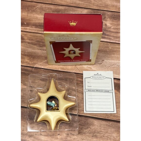 2005 HALLMARK KEEPSAKE ORNAMENT QXG4385 ONCE UPON A STARRY NIGHT ANGEL NATIVITY - Picture 4 of 9